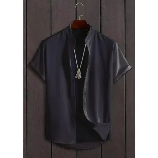 Promoção Camisa Linho Masculina Premium - Tamanho P M G GG XG XGG - CURTA - PRETA -  PADRE