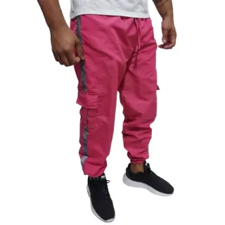 Bolso Lateral e Faixa Refletiva na Calça Jogger Unissex - Branco