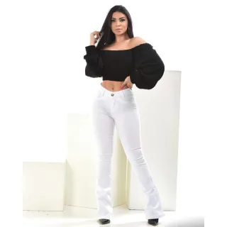 Flare jeans pants - Buy online at Raryel - Branca