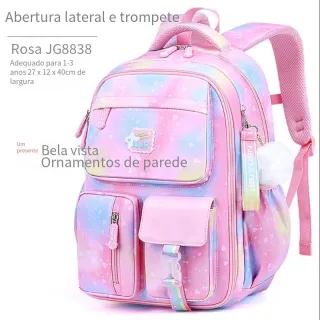 Mochila Ultra Leve Infantil para Meninas - Gradiente Escolar - Mochila do jardim de infância