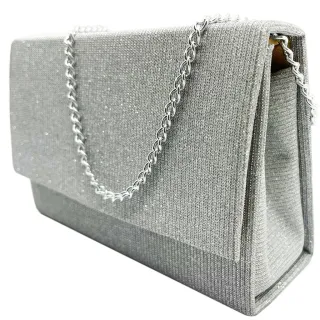 Bolsa Feminina Transversal para Festa Casamento Evento com Corrente - Camelão