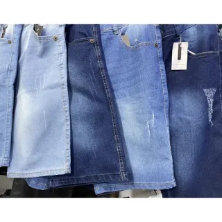 Bermuda casual masculina jeans clara escura com Elastano - B JEANS CLARA