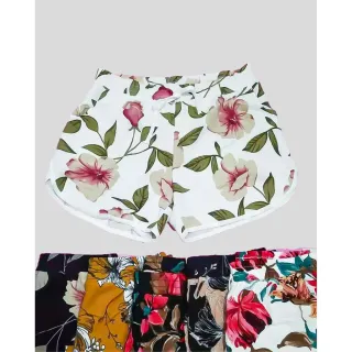 Moda Feminina Estampada: Shorts de Malha Crepe para o Verão - P