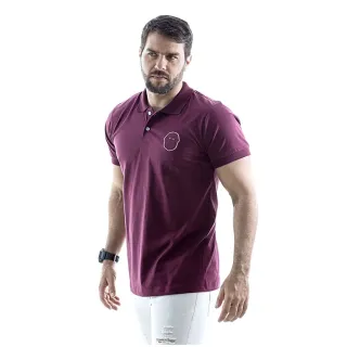 Camiseta Polo Gola Bordado Tora Bora Dublin Vinho Algodão - BORDÔ/VINHO