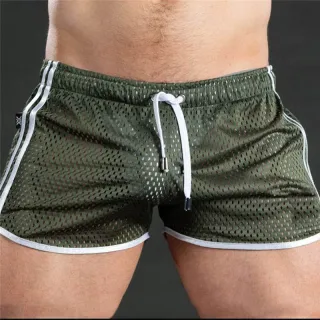 Shorts Masculino de Verão para Exercício Muscular em Casa - Preto
