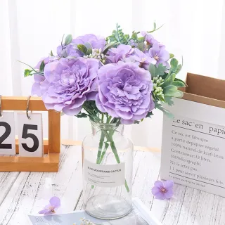 Decoração Vintage Flores Hortênsia Peônia Segurando Casamento Casa Jardim - Pink