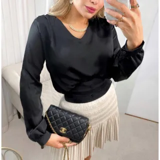 Blusa feminina manga longa helenyfashion/hy052 - Dourado