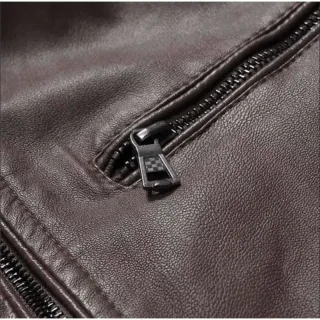 Pronta Entrega Jaqueta Masculina Slim de Couro Top - Marrom