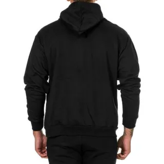 Casaco de Moletom com Toca e Bolso em Cores Variadas - Blusa de Frio - Cinza-Branco