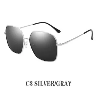 Retro Masculinos Óculos de Sol - C3 SILVER/GRAY