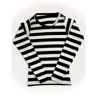 Kit blusas manga longa gola redonda: preta, mescla, listrada - G 40-42