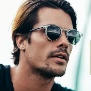 Unissexo UV400 óculos de sol redondos com armação pequena - C2