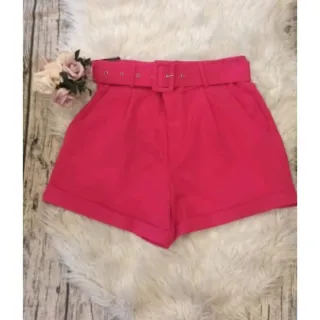 Alta costura social elegante: alfaiataria forrado com cinto e fivela, moda verao - Branco