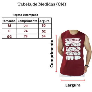 Verão Surf Camiseta Regata Estampada Masculina - Escolha através do chat