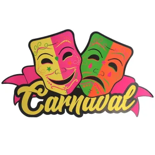 Pronta Entrega Decoração Carnaval Máscara Tragédia Comédia - Único