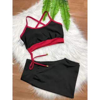 Top Alcinha fitness feminino e Conjunto de Academia Short com cordinha - VERDE COM BRANCO