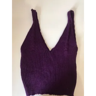 Moda Tricot Blusa Cropped Regata - BRANCA VESTE PP AO M