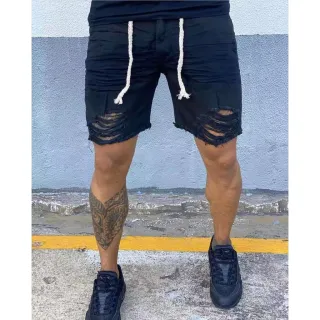 Promoção Bermuda Jeans Masculina Preta - Vários Modelos, Curta com Corda e Faixa - faixa
