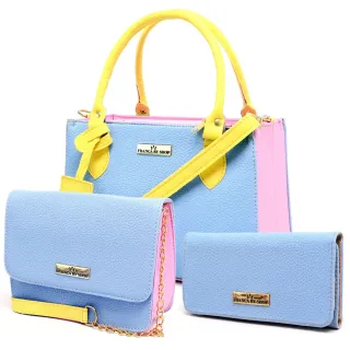 Kit 3 Peças Bolsa Lateral Transversal Luxo Elegante - Franca By Shop