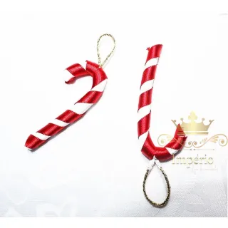 Enfeites de Natal Kit 6 Bengala Doce Listrada Pendente de Árvore - Único