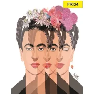 Placa 21 a 40 Frida Kahlo Decorativa - FRI30