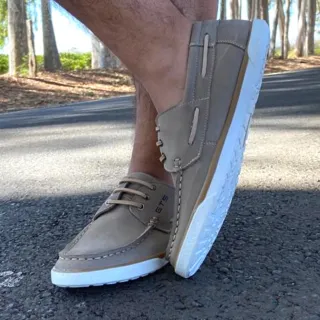 Promoção de Lançamento: Dockside Mocassim Masculino em Couro Legítimo