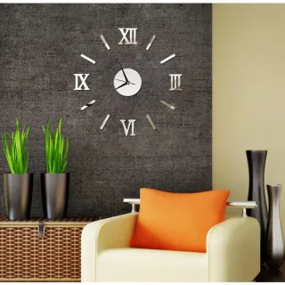 Autocolante Acrílico 3D para Relógio de Parede na Cozinha - DOURADA