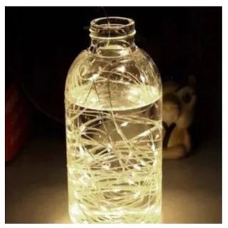 Promoção Fio Luz Natal 30 Leds Prata Cordão Cores 3m Pilha - Branco Quente