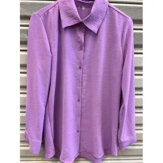 Moda Feminina - Camisa Social Manga Longa em Tecido Duna - Azul Royal