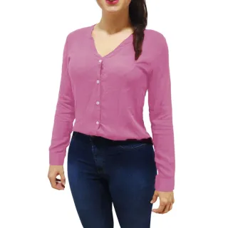 Camisete Gola V Manga Longa Feminina Blusa Camisa Social - COLORIDA