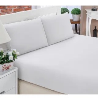 Lençol Casal Padrão 3 Peças 170 Fios Com Elástico - Várias Cores - Azul Claro