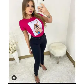 Promoção - Calça Feminina Legging Skiny Cirre Brilho Com Cinto Moda Blogueira - Shorts Com Cinto