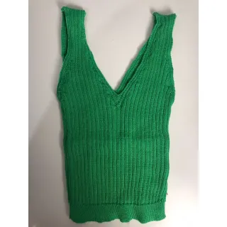 Moda Tricot Blusa Cropped Regata - BRANCA VESTE PP AO M