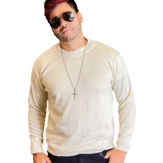 Trico Masculino Sueter Manga Longa Tamanhos M - G - GG Qualidade - Azul Royal