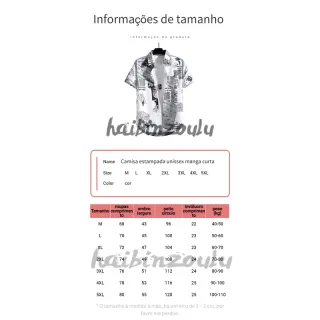 Camisa Estampada Masculina de Manga Curta com Grafite - Compre Online na Raryel - C38