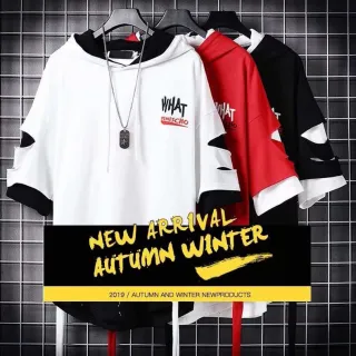 Moletom Estampado Manga Curta Homem - Duas Peças Largo - white