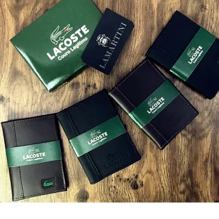 Carteira Masculina Varias Marcas Couro Legitimo RG-CNH - OKLY PRETA CARIMBO