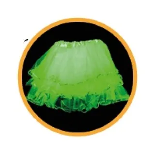 Fantasia Carnaval Saia Colorida Adulto Babado Tule 35 Cm - Pink