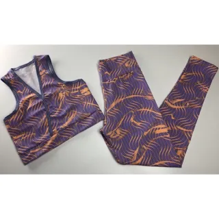 Conjunto de malhar fitness: calça legging e top cropped suplex - Estampa (DC) 13