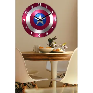 Relógio de paredes Capitão América - Decoração quarto sala, relógio grande quartzo silencioso - Único