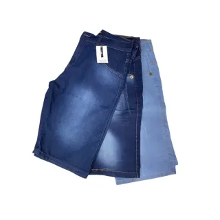 Bermuda casual masculina jeans clara escura com Elastano - B JEANS CLARA