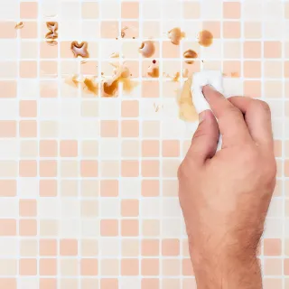 Papel Adesivo Lavável Cozinha Banheiro Quarto Sala - Alta Qualidade - Pastilha Azul