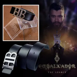 Envio Imediato: Cinto de Couro com Fivela em Metal Preta ou Prata - Várias Marcas - HB