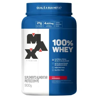 Pote Max Titanium Whey Protein Concentrado 900g - ORIGINAL - Chocolate