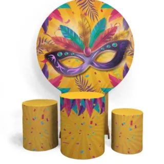 Promoção Fantasia Carnaval Capa de Cilindro + Painel Trio - 2