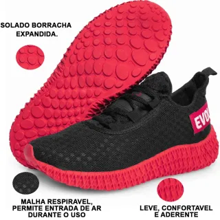 Lançamento Original Feminino Tênis Evoltenn Colmeia Masculino 2021 - Black