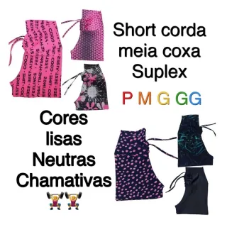 Cordão de tecido suplex Premium curto para academia - Preto