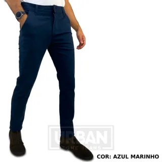 Kit Social Slim Masculino: 2 Calças de Alfaiataria Esporte Fino com Bolso Embutido - 1 PRETA + 1 CAQUI