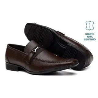 Pronta Entrega Sapato Social Masculino Couro Legitimo Max Confort - Preto