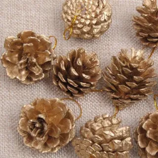 Enfeite Natal Pinha Pendente - Conjunto com 06 Unidades - Vermelho